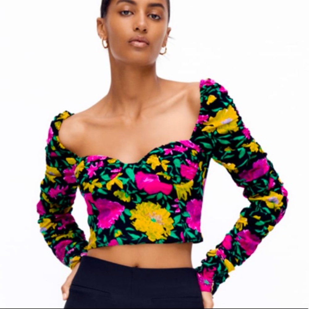 Zara Floral Crop Top 💐